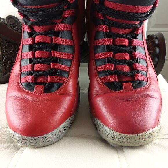 ? Air Jordan 10 retro black and red athletic shoes main image 6